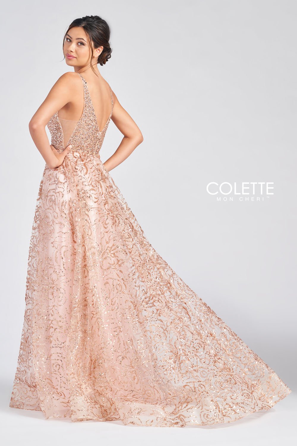 Colette CL12257 Prom Dress - Blush/Gold | NewYorkDress Colette CL12257 Prom Dress - Blush/Gold | NewYorkDress