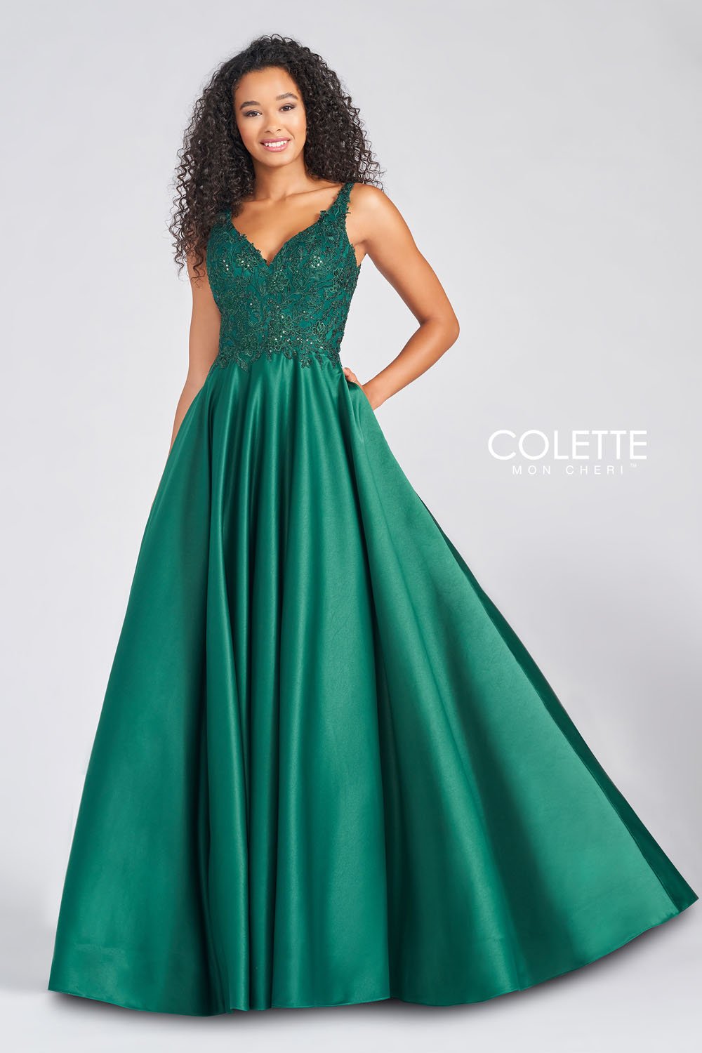 Colette CL12271 Emerald prom dresses.  Emerald prom dresses image by Colette.