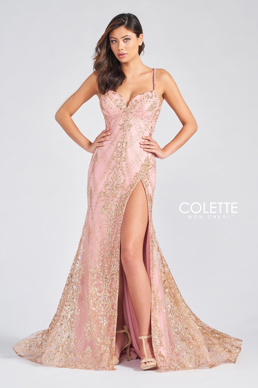 Colette CL12278 Rose Gold prom dresses.  Rose Gold prom dresses image by Colette.