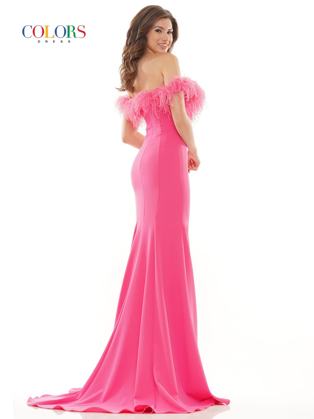 Colors Dress 2663 prom dress images.  Colors Dress 2663 is available in these colors: Hot Pink, Light Blue, Red, Royal,  White.