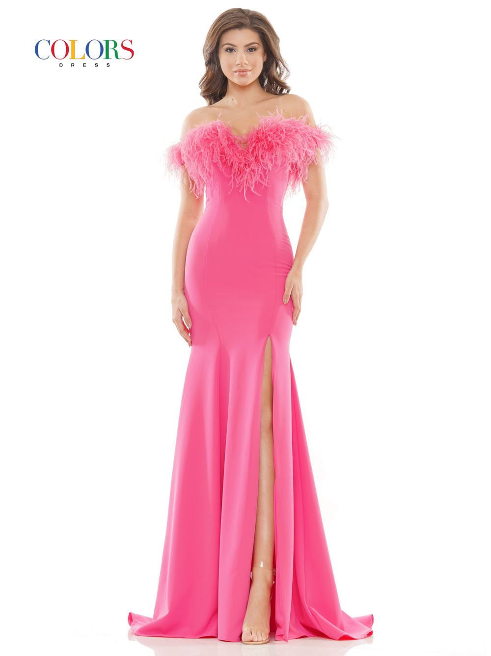 Colors Dress 2663 prom dress images.  Colors Dress 2663 is available in these colors: Hot Pink, Light Blue, Red, Royal,  White.