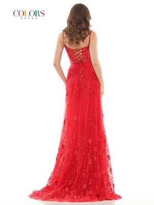 Colors Dress 2726 prom dress images.  Colors Dress 2726 is available in these colors: Blue, Coral, Red.
