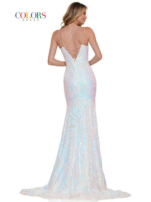 Colors Dress 2743 prom dress images.  Colors Dress 2743 is available in these colors: Deep Green, Off White, Red.