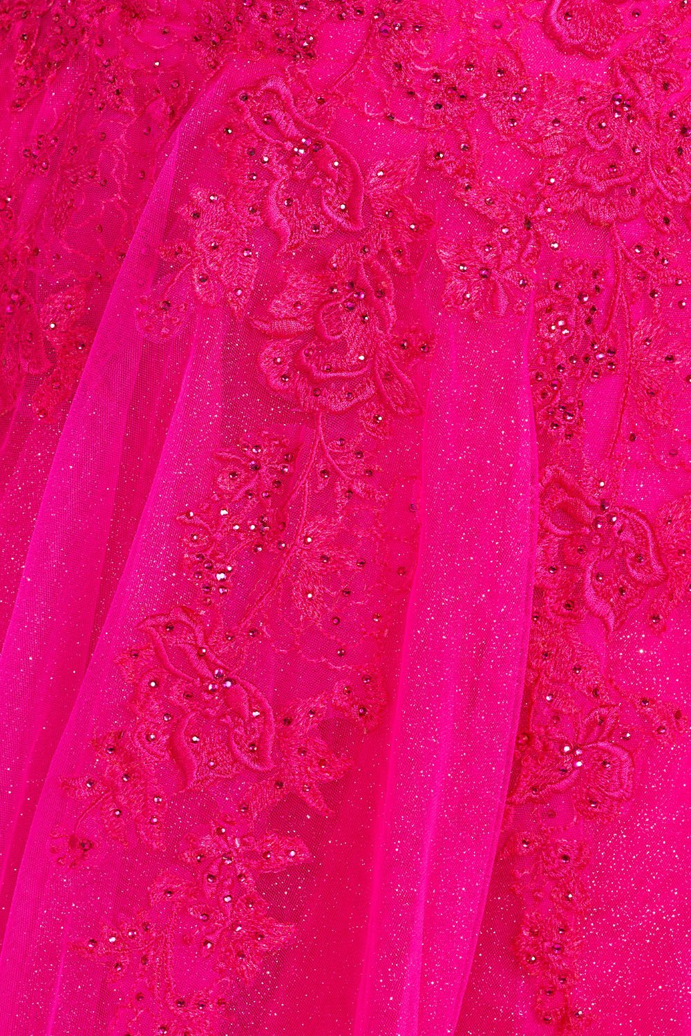 Ellie Wilde Fuchsia EW122014 Prom Dress Image.  Fuchsia formal dress.