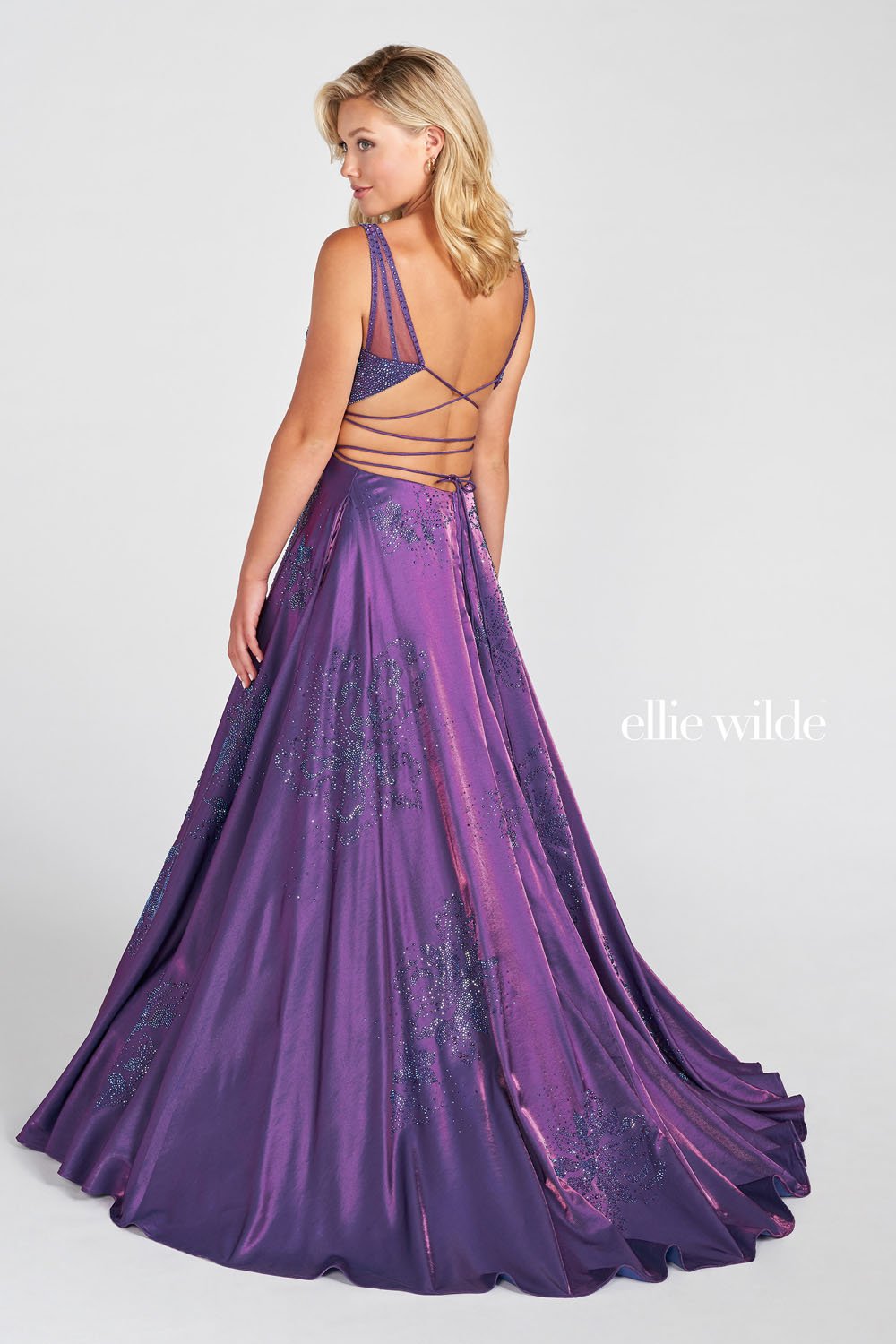 ellie wilde purple prom dress Purple Lace Prom Dresses