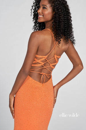 ellie wilde orange prom dress EW35109 - Ellie Wilde