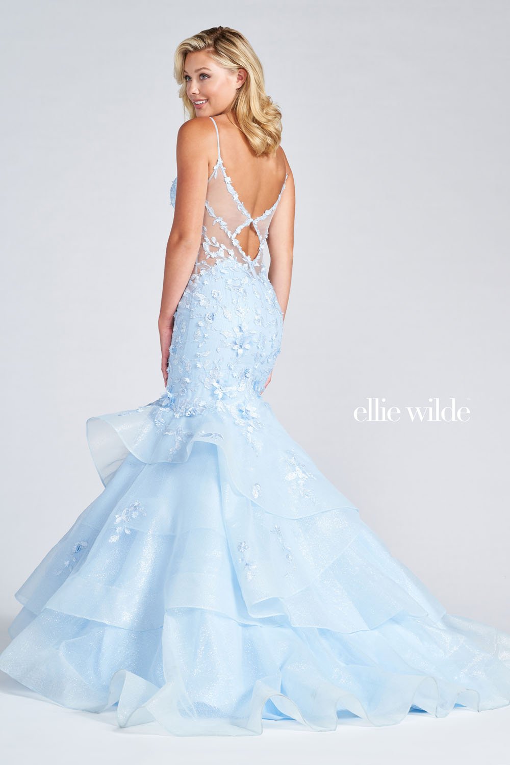 Ellie Wilde EW122055 Prom Dress - Light Blue | NewYorkDress Ellie Wilde EW122055 Prom Dress - Light Blue | NewYorkDress