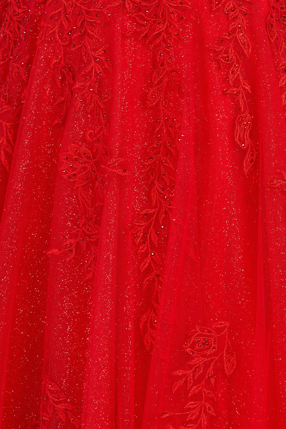Ellie Wilde Red EW122076 Prom Dress Image.  Red formal dress.
