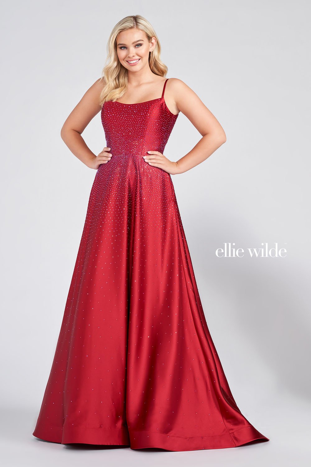 Ellie Wilde Ruby EW122119 Prom Dress Image.  Ruby formal dress.