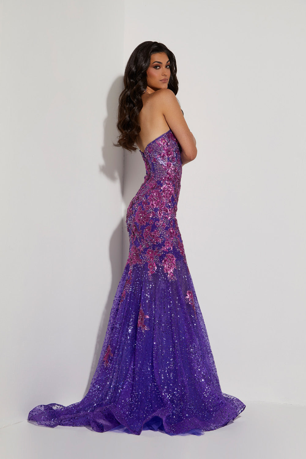 Jasz Couture 7420 prom dress images.  Jasz Couture 7420 is available in these colors: Purple, Sky Blue, Jade.