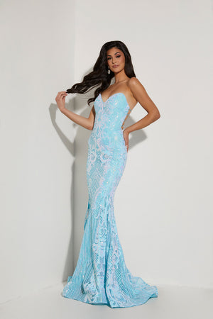 Jasz Couture 7430 prom dress images.  Jasz Couture 7430 is available in these colors: Lilac, Aqua, Hot Pink, Yellow, Orange.