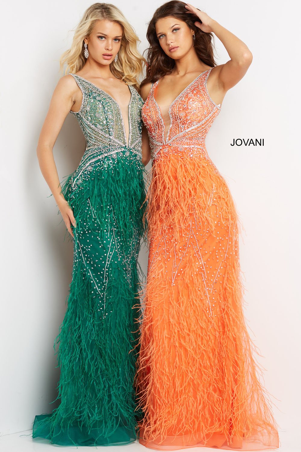 Jovani 03023 prom dress images.  Jovani style 03023 is available in these colors: Orange, Black, Blush, Emerald, Light Blue, Lilac, Off White.