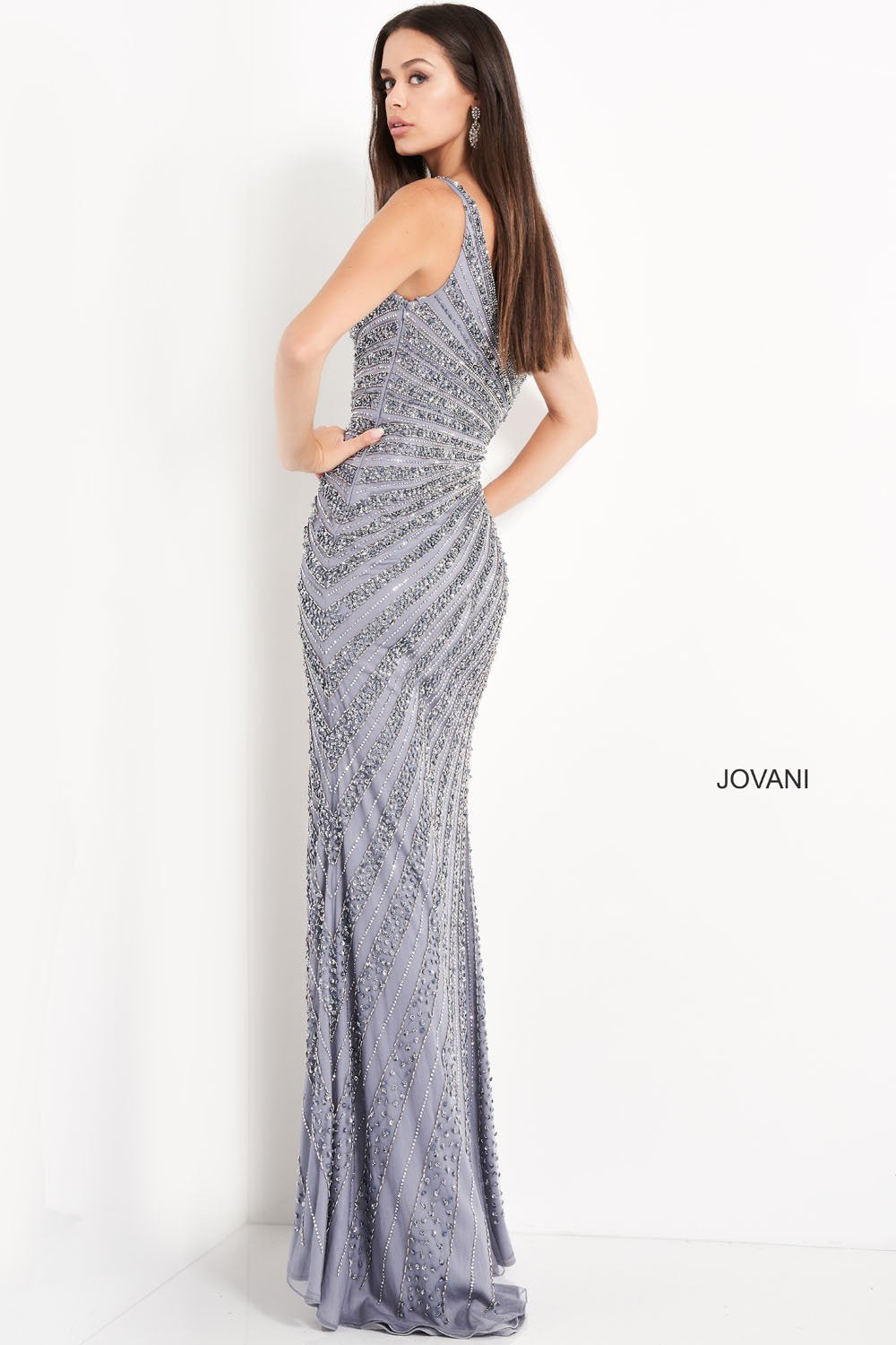 Jovani 04539 dress images in these colors: Smoke.