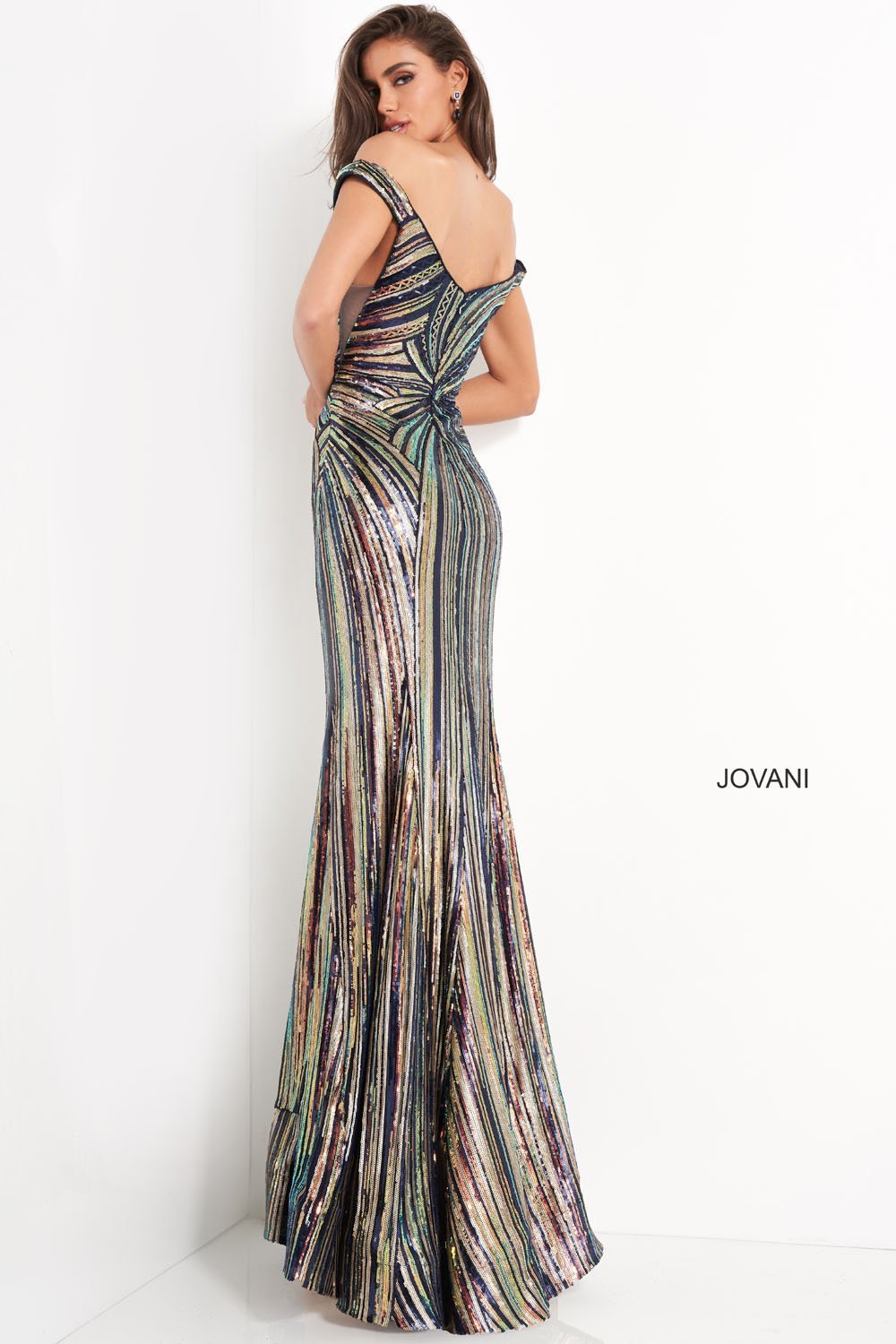 Jovani 04809 dress images in these colors: Black Multi.