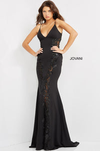 Jovani 07296 prom dress images.  Jovani 07296 is available in these colors: Periwinkle, Ivory, Orange, Black.