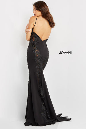 Jovani 07296 Black prom dresses images.