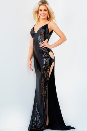 Jovani 07532 Black prom dress images.  Jovani style 07532 is available in these colors: Black, Gold, Red, Royal.