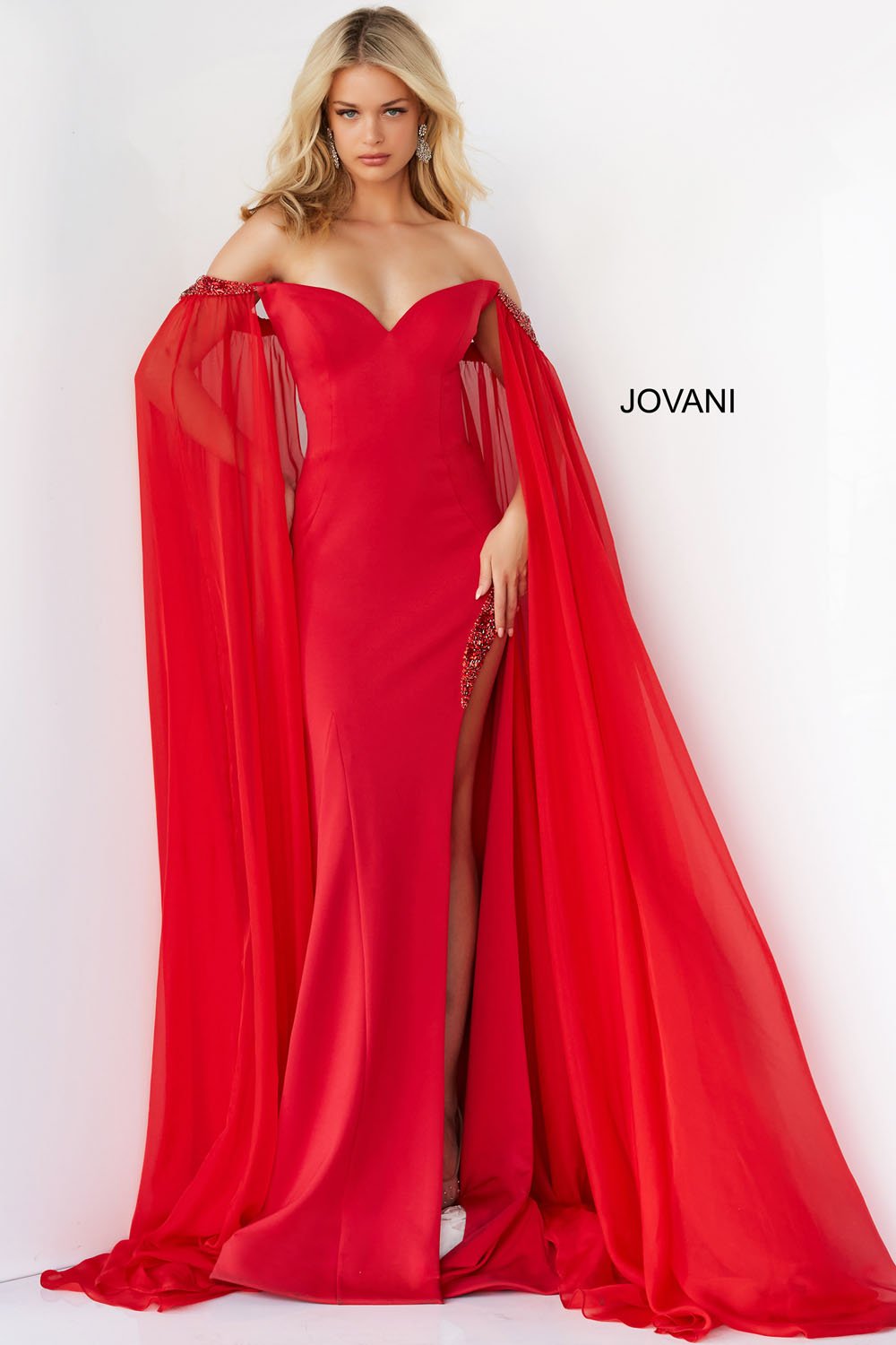 Jovani 07652 prom dress images.  Jovani 07652 is available in these colors: Red, Royal, Turquoise, White, Yellow.