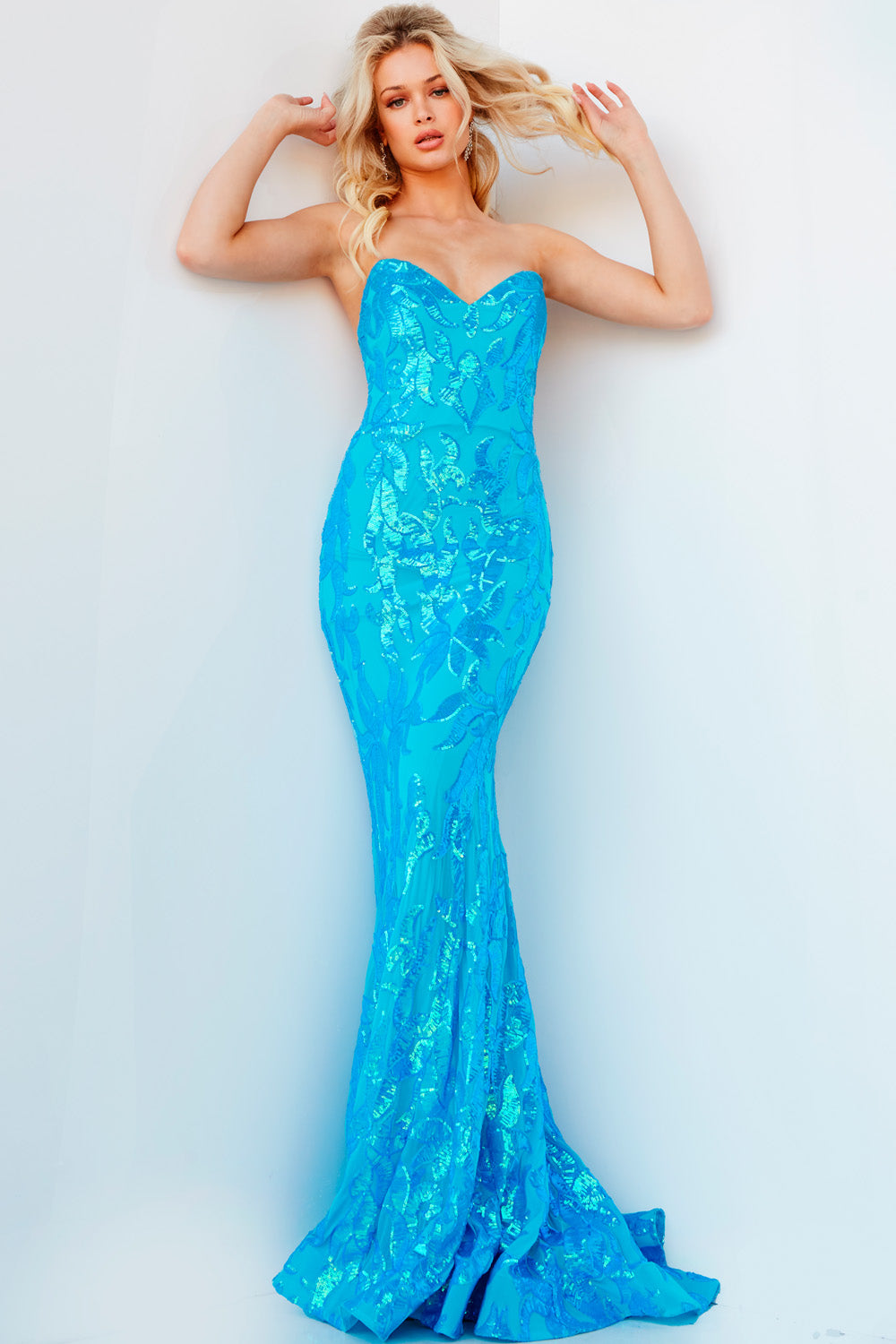 Jovani 07786 Turquoise prom dress images.  Jovani style 07786 is available in these colors: Hot Pink, Light Blue, Neon Green, Orange, Pink, Turquoise, Yellow.