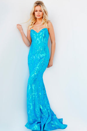 Jovani 07786 Turquoise prom dress images.  Jovani style 07786 is available in these colors: Hot Pink, Light Blue, Neon Green, Orange, Pink, Turquoise, Yellow.