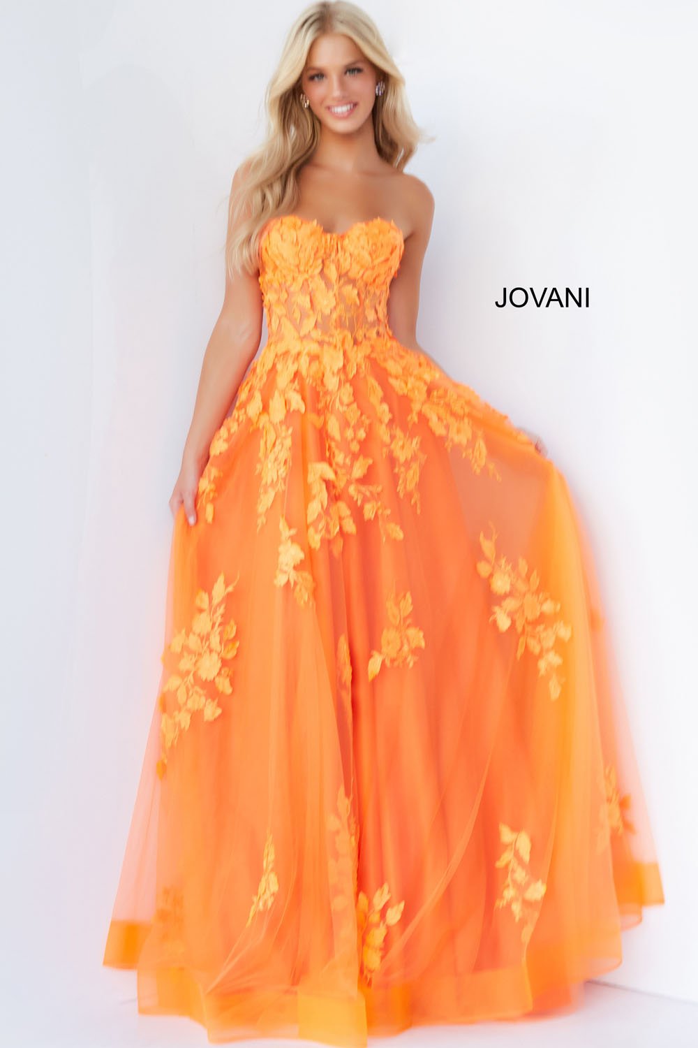 Jovani 07901 prom dress images.  Jovani 07901 is available in these colors: Black, Off White, Orange, Red.