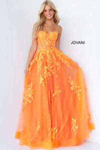 Jovani 07901 prom dress images.  Jovani 07901 is available in these colors: Black, Off White, Orange, Red.