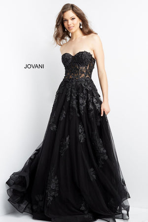 Jovani 07901 Black prom dresses images.