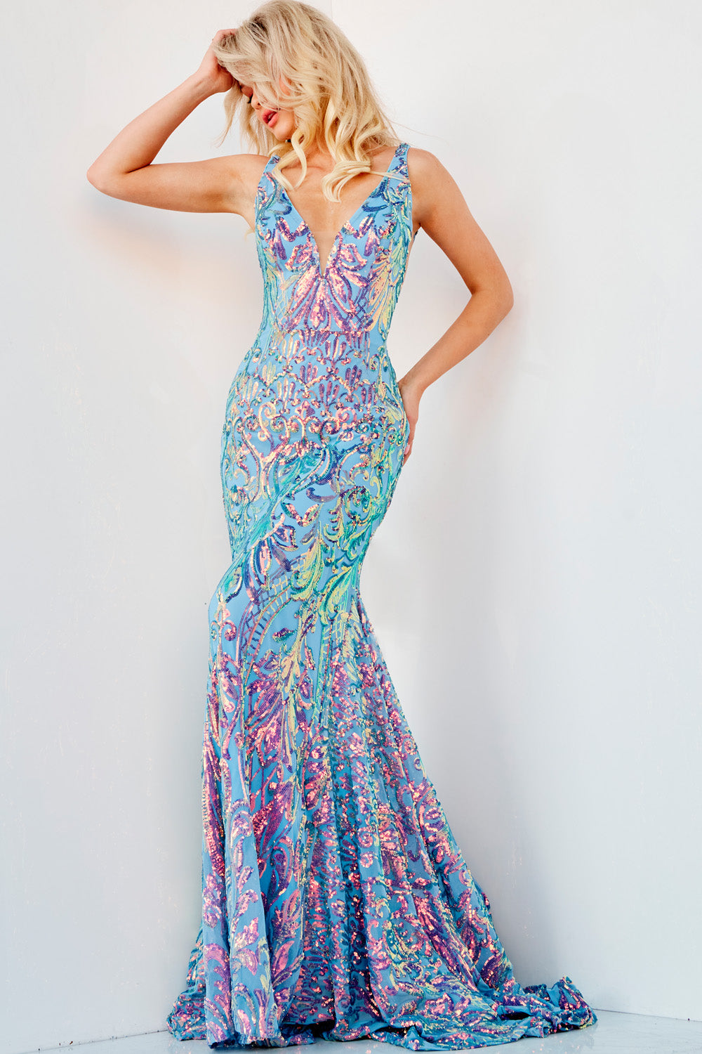 Jovani 08099 Dress | Jovani Dresses | Formal Approach 24 / Iridescent Blue Jovani 08099 Dress | Jovani Dresses | Formal Approach 24 / Iridescent Blue