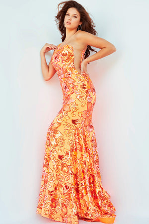Jovani 08460 Dress | Jovani Dresses | Formal Approach 14 / Orange Jovani 08460 Dress | Jovani Dresses | Formal Approach 14 / Orange