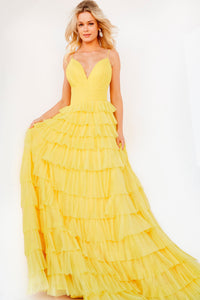 Jovani 08480 prom dress images.  Jovani 08480 is available in these colors: Black, Hot Pink, Yellow.