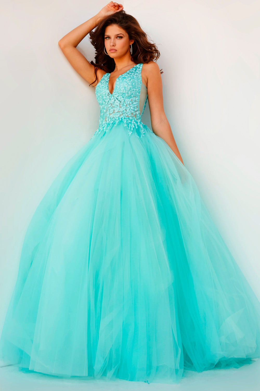 Jovani 08572 prom dress images.  Jovani 08572 is available in these colors: Lilac, Mint, Navy.