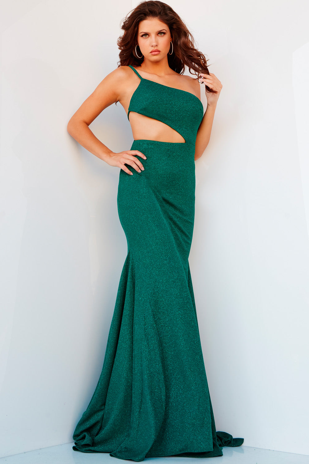 Jovani 08608 prom dress images.  Jovani 08608 is available in these colors: Green, Hot Pink, Light Blue, Light Pink, Red.