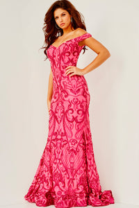 Jovani 08647 prom dress images.  Jovani 08647 is available in these colors: Fuchsia, Silver, Turquoise.