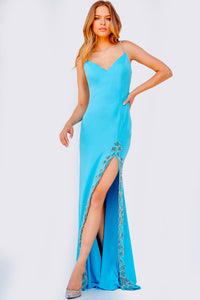 Jovani 09009 prom dress images.  Jovani 09009 is available in these colors: Turquoise, Red, Black, White.
