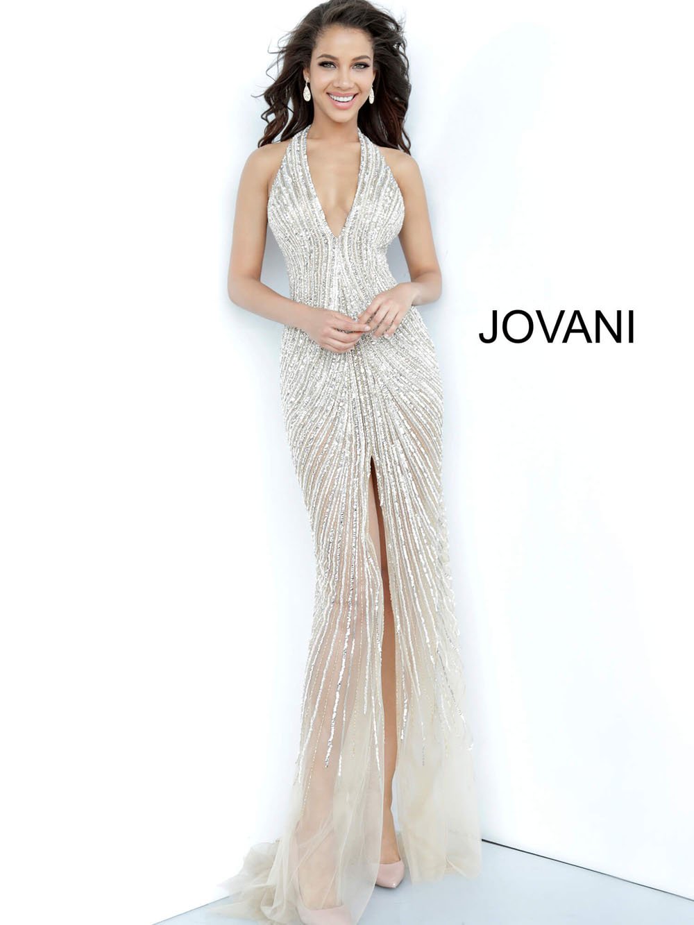 Jovani 2609 dress images in these colors: Nude.