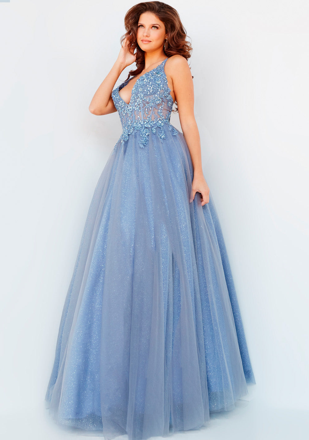 Jovani 22546 prom dress images.  Jovani 22546 is available in these colors: Cloud.