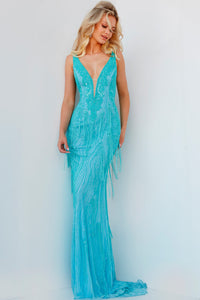Jovani 22712 prom dress images.  Jovani 22712 is available in these colors: Fuchsia, Turquoise.