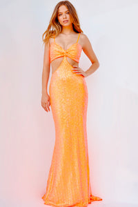 Jovani 23827 prom dress images.  Jovani 23827 is available in these colors: Orange, Light Blue, Hot Pink, Black.
