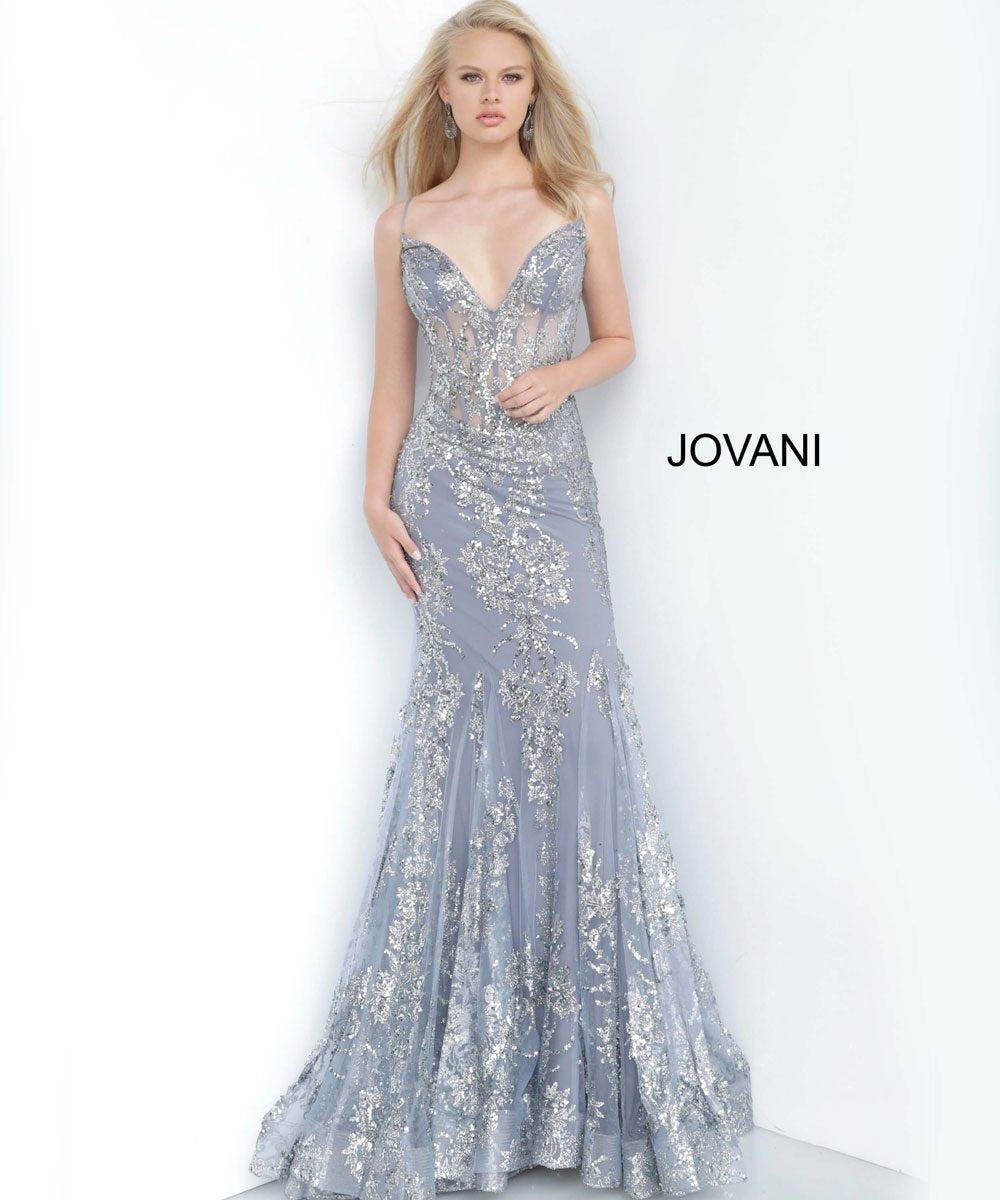 Jovani 3675 dress images in these colors: Black, Ink, Rose Gold.