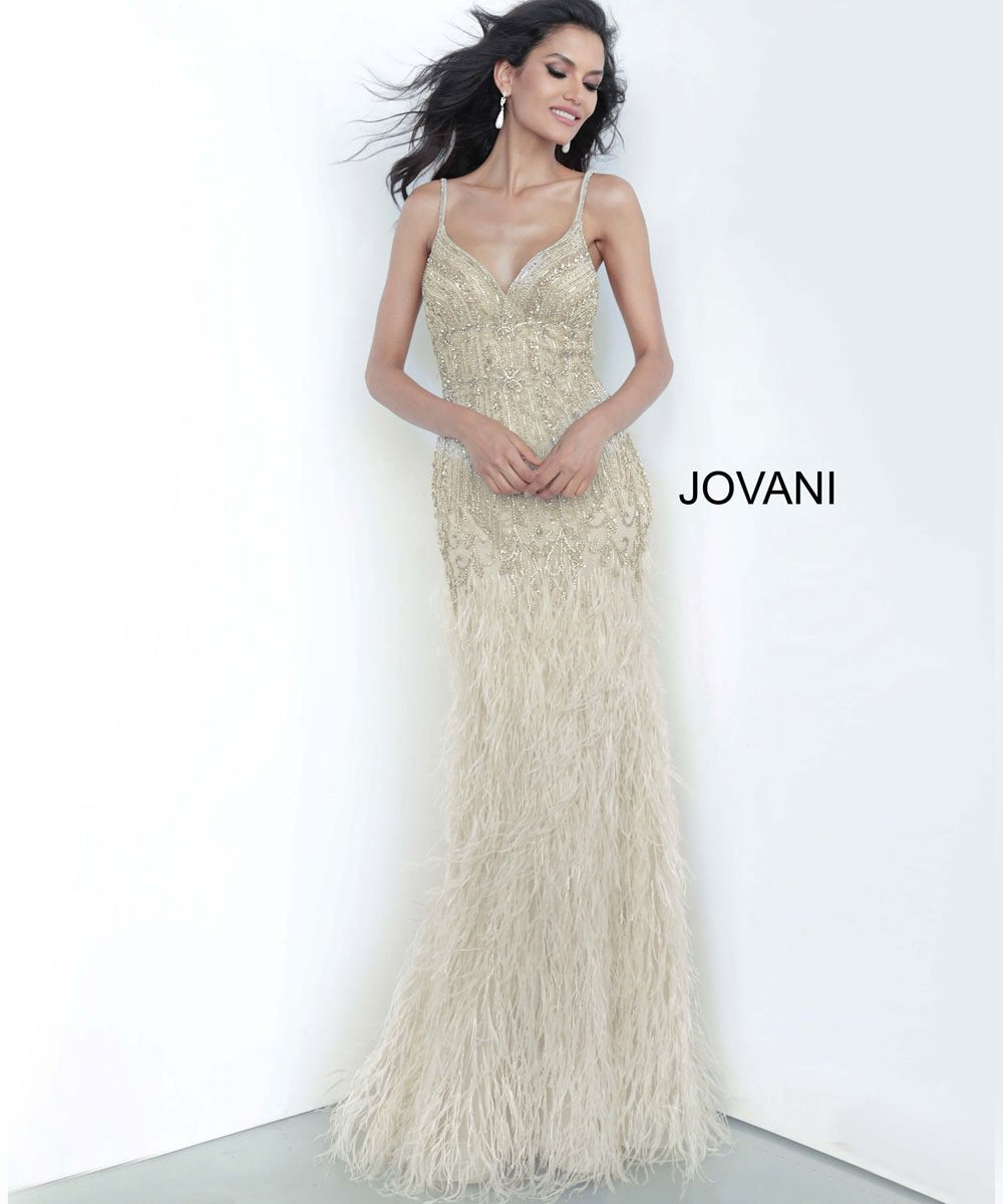 Jovani 68827 dress images in these colors: Cream.