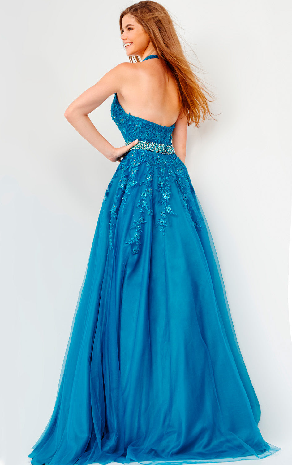Jovani JVN00923 prom dress images.  Jovani JVN00923 is available in these colors: Teal, Gold, Silver.