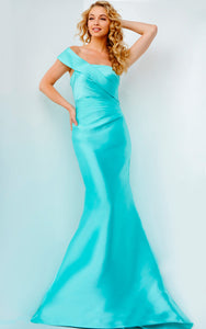 Jovani JVN04723 prom dress images.  Jovani JVN04723 is available in these colors: Mint, Black, Fuchsia, Ivory, Navy, Red, Taupe.