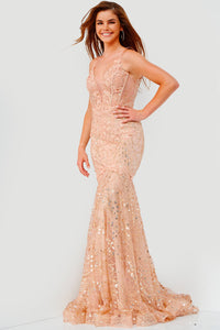 Jovani JVN05788 prom dress images.  Jovani JVN05788 is available in these colors: Champagne.