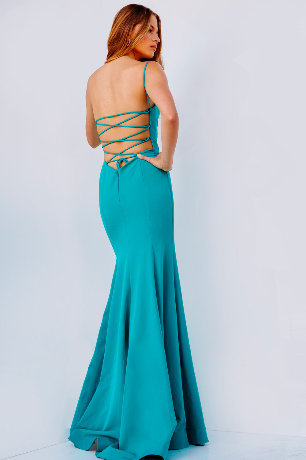 Jovani JVN08327 prom dress images.  Jovani JVN08327 is available in these colors: Jade, Black, Hot Pink, Red.