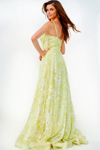 Jovani JVN08416 prom dress images.  Jovani JVN08416 is available in these colors: Yellow, Periwinkle.