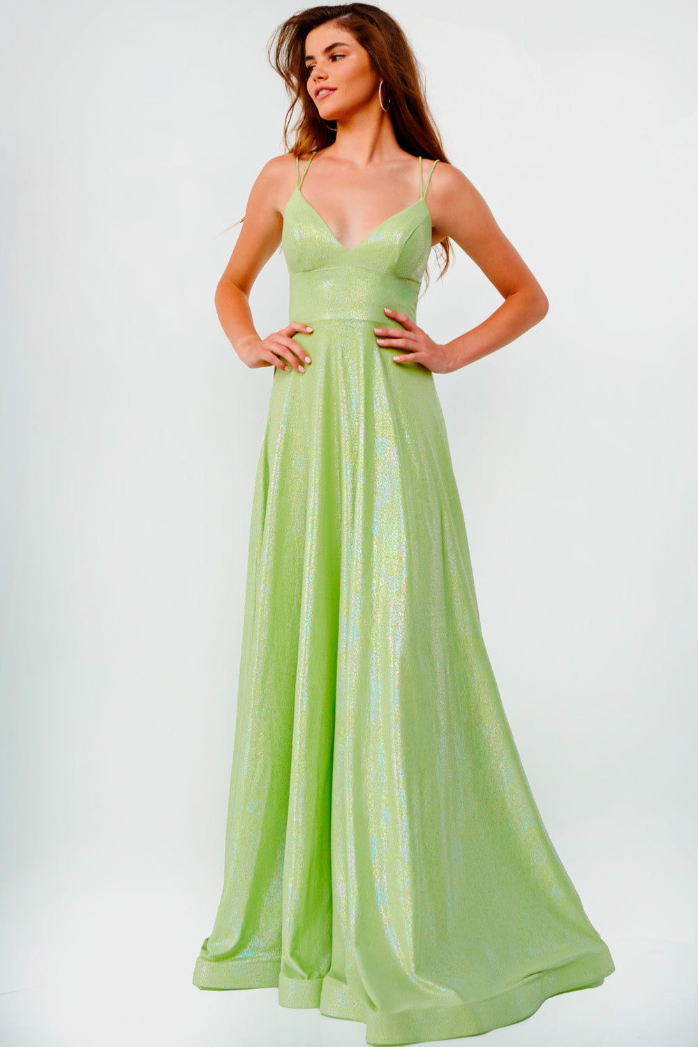 Jovani JVN08490 prom dress images.  Jovani JVN08490 is available in these colors: Light Green, Aqua, Pink.