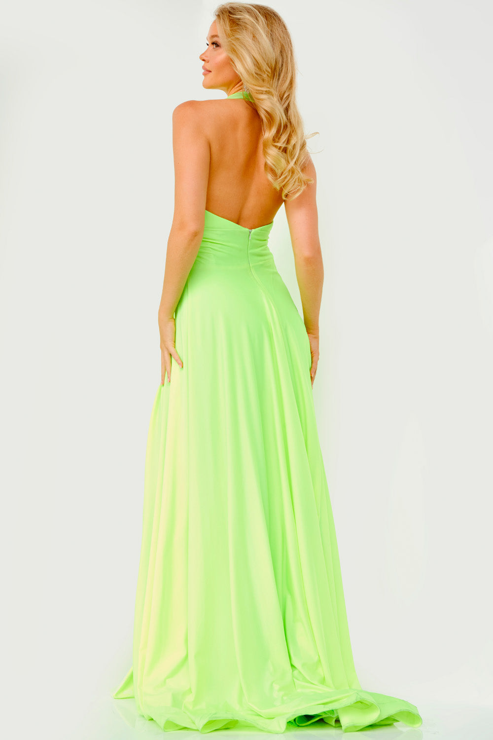 Jovani JVN08640 prom dress images.  Jovani JVN08640 is available in these colors: Lime, Green, Hot Pink, Purple.