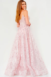 Jovani JVN22356 prom dress images.  Jovani JVN22356 is available in these colors: Blush, Light Blue.