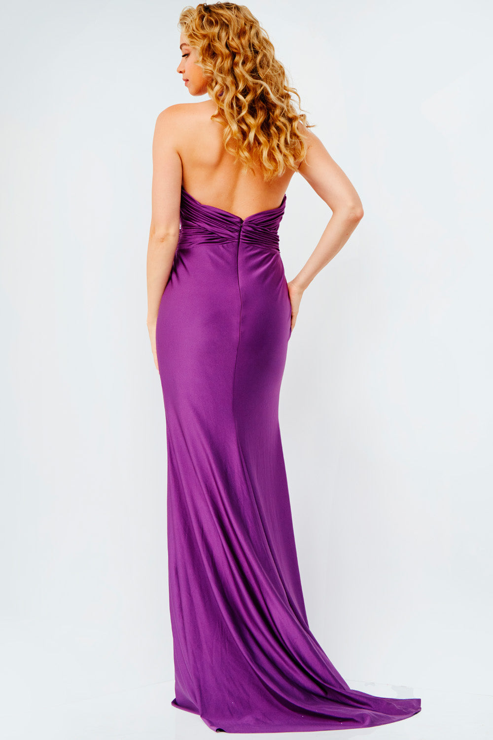 Jovani JVN23202 prom dress images.  Jovani JVN23202 is available in these colors: Purple.