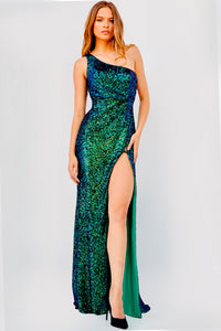 Jovani JVN23569 prom dress images.  Jovani JVN23569 is available in these colors: Emerald.